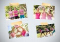 Breast Cancer Awareness Photo Collage of women`s marathon run Royalty Free Stock Photo