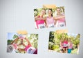 Breast Cancer Awareness Photo Collage of women`s marathon run Royalty Free Stock Photo