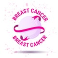 Breast Cancer Awareness Pink Globe Banner Royalty Free Stock Photo
