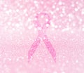 Breast cancer awareness pink ribbon Royalty Free Stock Photo