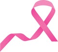 Breast Cancer Awareness Pink Ribbon om Whate Background.
