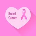 Breast Cancer Awareness Pink Ribbon. Royalty Free Stock Photo