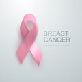 Breast Cancer Awareness Pink Ribbon. Royalty Free Stock Photo