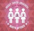 Breast cancer awareness poster design template.