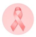 Breast Cancer Awareness Ribbon Background. Vector illustration. Royalty Free Stock Photo