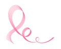 Breast cancer awareness ribbon background. Symbol of the fight against breast cancer. Royalty Free Stock Photo