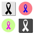 breast cancer awareness ribbon. flat icon Royalty Free Stock Photo