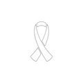 Breast cancer awareness ribbon. flat vector icon Royalty Free Stock Photo