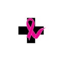 breast cancer awareness,ribbon logo vector template-vector