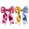 Breast cancer awareness ribbon in multiple colors Royalty Free Stock Photo