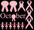 Breast Cancer Awareness Ribbon Set