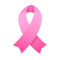 Breast Cancer Awareness Ribbon. Vector Template with of Cancer Fight. Royalty Free Stock Photo