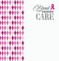 Breast cancer awareness ribbon women figures compo