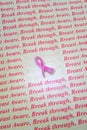 Breast cancer awareness symbol. Royalty Free Stock Photo