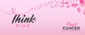 Breast cancer awareness think pink banner