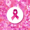 Breast cancer campaign ribbon hipster pattern