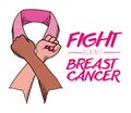 Breast cancer design, illustration. Royalty Free Stock Photo