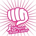 Breast cancer design, vector illustration. Royalty Free Stock Photo