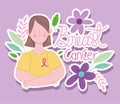 breast cancer greeting card Royalty Free Stock Photo