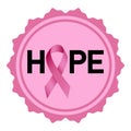 Breast cancer hope logo, realistic style Royalty Free Stock Photo