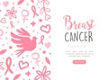 Breast Cancer Landing Page Template, Women Health and Support, Breast Diagnosis, Cancer Prevention, Online Help and