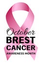 Breast cancer logo, realistic style Royalty Free Stock Photo