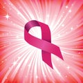 Breast cancer ribbon vector illustration.