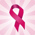 Breast cancer ribbon vector illustration. Woman solidarity.