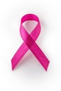 Breast cancer symbol pink ribbon isolated on white