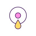 Breast engorgement RGB color icon