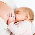 Breast feeding baby Royalty Free Stock Photo