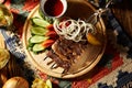 Breast of Lamb Skewers Royalty Free Stock Photo