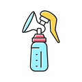 breast milk pump color icon vector illustration