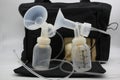 Breast Milk Pump with Flange and Bottles