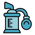 Breast milk pump icon vector flat