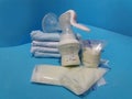Breast milk in storage bags and breast pump Royalty Free Stock Photo