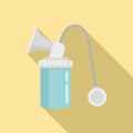 Breast pump icon, flat style Royalty Free Stock Photo