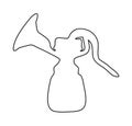 Breast pump silhouette vector symbol icon design.