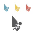 Breastfeed icons. Vector illustration