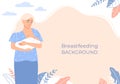 Breastfeeding baby background design.