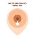 Breastfeeding banner in flat style