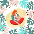 Breastfeeding banner illustration