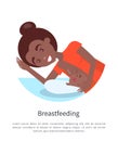 Breastfeeding Banner with Mother and Newborn Baby