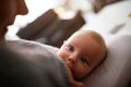 Breastfeeding cute little baby boy Royalty Free Stock Photo
