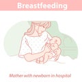 Mother and child. Mother breastfeeding newborn baby. Royalty Free Stock Photo