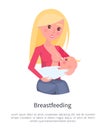 Breastfeeding Poster Blonde Young Mother Feeding