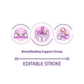 Breastfeeding support group concept icon