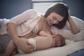 Breastfeeding time is bonding time Royalty Free Stock Photo