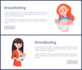 Breastfeeding Web Posters Set with Push Button Read