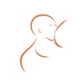 Breastfeeding woman symbol